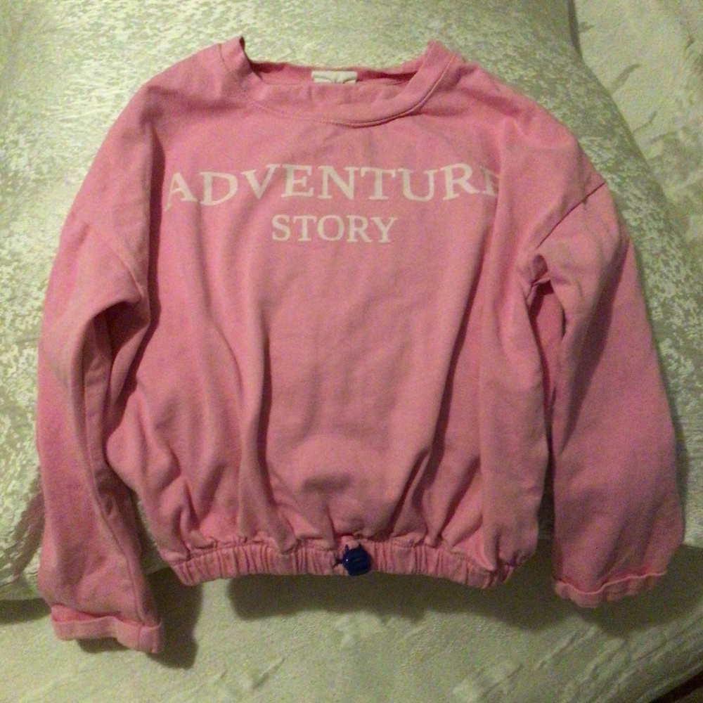 Zara Pink Sweatshirt “Adventure Story”, size 6